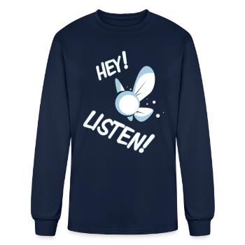 Hey Listen - Men's Long Sleeve T-Shirt - navy - Front