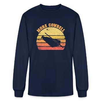 More Cow Bell Funny Retro More Cowbell - Men's Long Sleeve T-Shirt - navy - Front