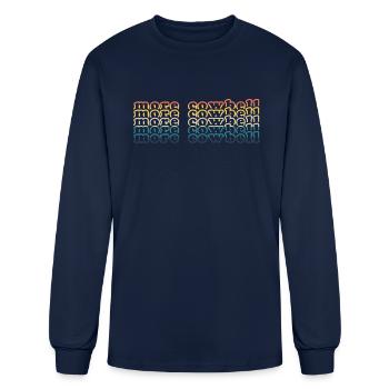 More Cow Bell Funny Retro More Cowbell - Men's Long Sleeve T-Shirt - navy - Front
