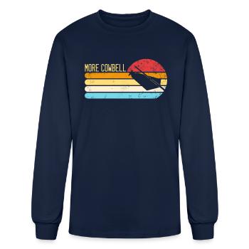 More Cow Bell Funny Retro More Cowbell - Men's Long Sleeve T-Shirt - navy - Front