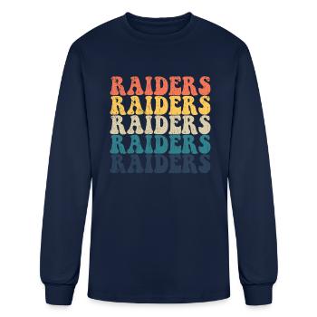 Raiders High School Raiders Sports Team Raidersvin - Men's Long Sleeve T-Shirt - navy - Front