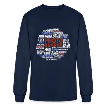 Photography Technicals - Men's Long Sleeve T-Shirt - navy - Front