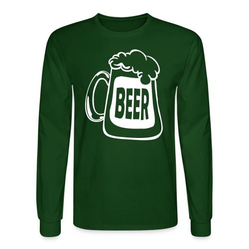 Beer Mug Custom Text T-shirt - Men's Long Sleeve T-Shirt