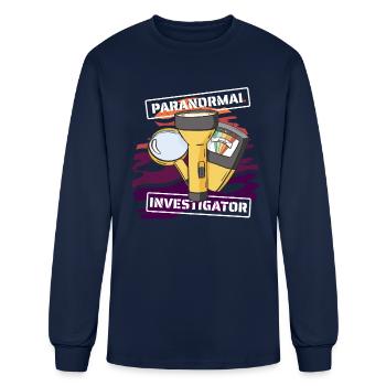 Paranormal Investigator Costume Funny - Men's Long Sleeve T-Shirt - navy - Front