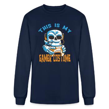 This Is My Gamer Costume - Men's Long Sleeve T-Shirt - navy - Front