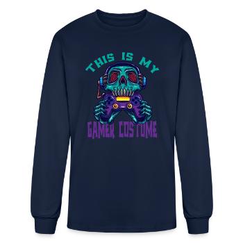 This Is My Gamer Costume - Men's Long Sleeve T-Shirt - navy - Front