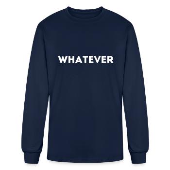 whatever - Men's Long Sleeve T-Shirt - navy - Front