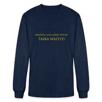 Written And Directed By Taika Waititi - Men's Long Sleeve T-Shirt - navy - Front