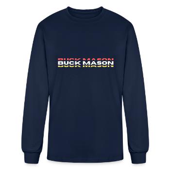 BUCK MASON - Men's Long Sleeve T-Shirt - navy - Front