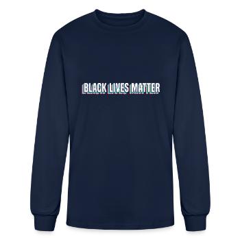 Black Power Anti Rac Blm Black Lives Matter - Men's Long Sleeve T-Shirt - navy - Front