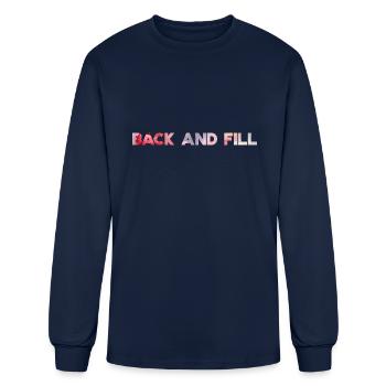 Flower Back and Fill - Men's Long Sleeve T-Shirt - navy - Front