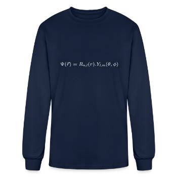 Wave Function Of A Particle In A Central Force - Men's Long Sleeve T-Shirt - navy - Front