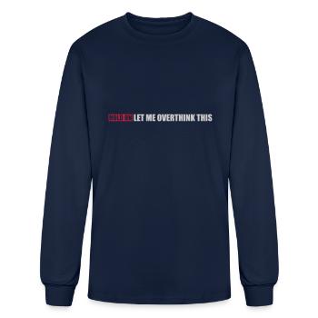 Let me overthink this - Men's Long Sleeve T-Shirt - navy - Front