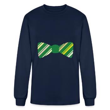 Bow Tie - Men's Long Sleeve T-Shirt - navy - Front