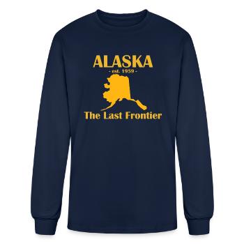 Alaska est 1959 Le dernier anchorage de l’État frontalier - T-shirt à manches longues Homme - marine - Devant