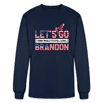 Think While It s Still Legal - Men's Long Sleeve T-Shirt - navy - Front