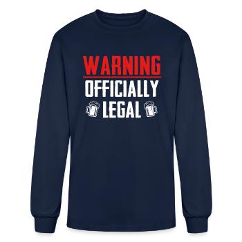 Warning Officially Legal - Men's Long Sleeve T-Shirt - navy - Front