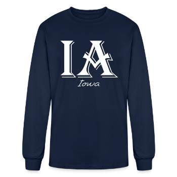 IA State - Men's Long Sleeve T-Shirt - navy - Front