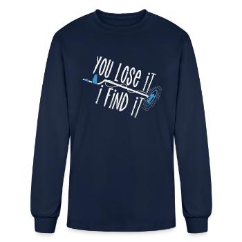 Treasure Hunter Metal Detector Treasure Hunting - Men's Long Sleeve T-Shirt - navy - Front