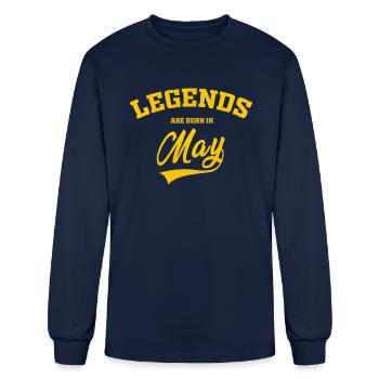 Legends Are Born In May - Men's Long Sleeve T-Shirt - navy - Front