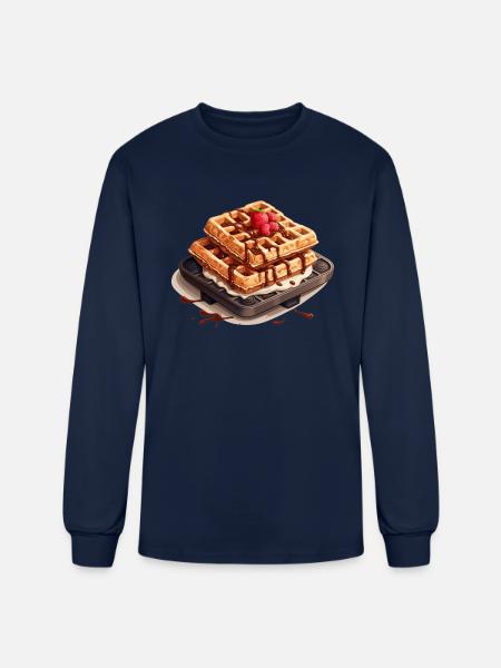 Waffles in the oven - Men's Long Sleeve T-Shirt - navy