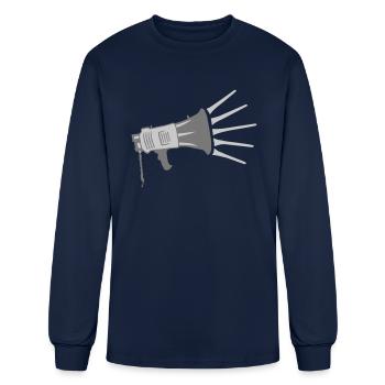 Propaganda megaphone loud speech - Men's Long Sleeve T-Shirt - navy - Front