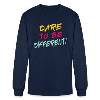 Dare To Be Different - Men's Long Sleeve T-Shirt - navy - Front