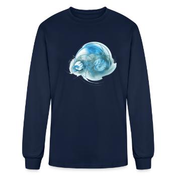 Iron sky fractal art - Men's Long Sleeve T-Shirt - navy - Front
