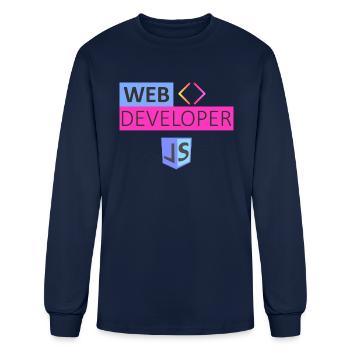 web developer - Men's Long Sleeve T-Shirt - navy - Front
