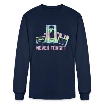 Never Forget - Men's Long Sleeve T-Shirt - navy - Front