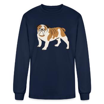 Bulldog Bread - Men's Long Sleeve T-Shirt - navy - Front