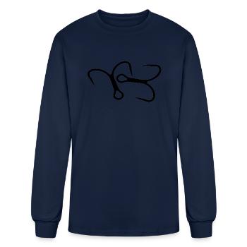 Marling Baits Logo - Men's Long Sleeve T-Shirt - navy - Front