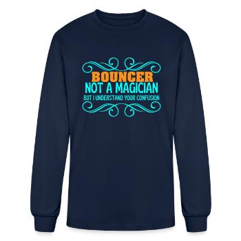 BOUNCER not magican - Men's Long Sleeve T-Shirt - navy - Front