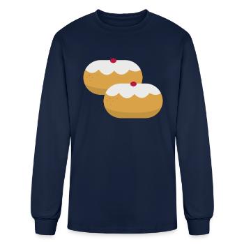 Cream Filled Donuts - Men's Long Sleeve T-Shirt - navy - Front
