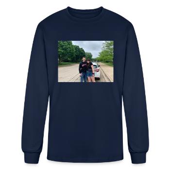 Emily and her boyfriend - Men's Long Sleeve T-Shirt - navy - Front