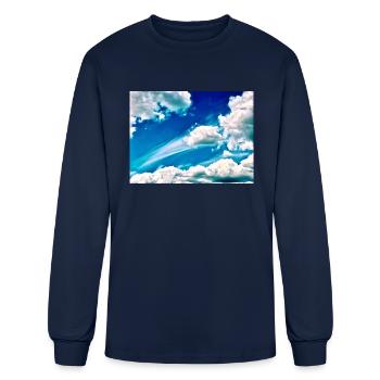 Soaring Clouds - Men's Long Sleeve T-Shirt - navy - Front