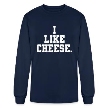Cheese Cheese Lover - Men's Long Sleeve T-Shirt - navy - Front