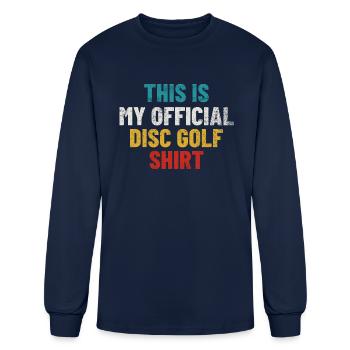 Disc Golf Disc Golfing Discgolfer - Men's Long Sleeve T-Shirt - navy - Front