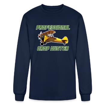 Professional Crop Duster - Men's Long Sleeve T-Shirt - navy - Front