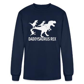 Daddysaurus Rex - Men's Long Sleeve T-Shirt - navy - Front