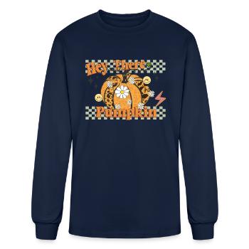 Hey there pumpkin - Men's Long Sleeve T-Shirt - navy - Front