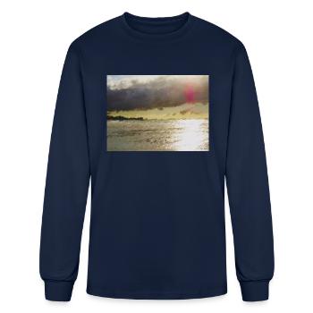 Coucher de soleil marin 4 :3 - T-shirt à manches longues Homme - marine - Devant