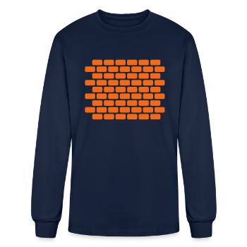 Wall - Men's Long Sleeve T-Shirt - navy - Front