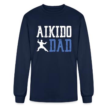 Aikido For Dad - Men's Long Sleeve T-Shirt - navy - Front
