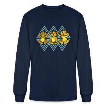 Three Wise Cats Parody Parodies The Three Wise - Men's Long Sleeve T-Shirt - navy - Front