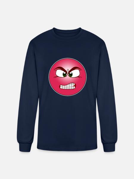 Angry - Men's Long Sleeve T-Shirt - navy