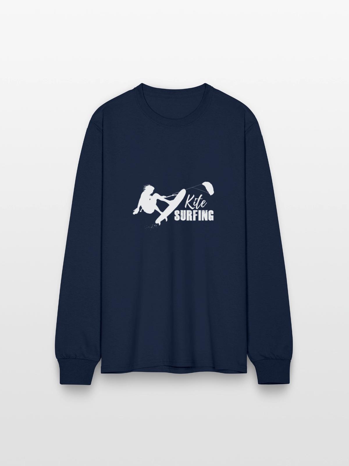 Kite Surfing - Men's Long Sleeve T-Shirt - navy - Front