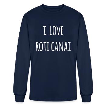 I LOVE ROTI CANAI - Men's Long Sleeve T-Shirt - navy - Front