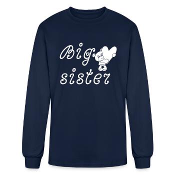 Grande Sœur - T-shirt à manches longues Homme - marine - Devant