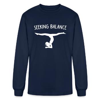 Seeking Balance - Men's Long Sleeve T-Shirt - navy - Front